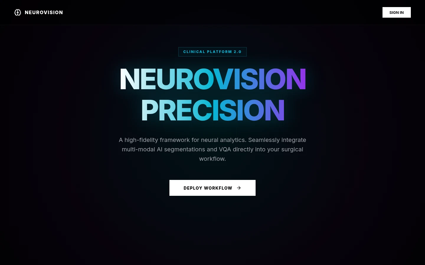 NeuroVision Landing Page